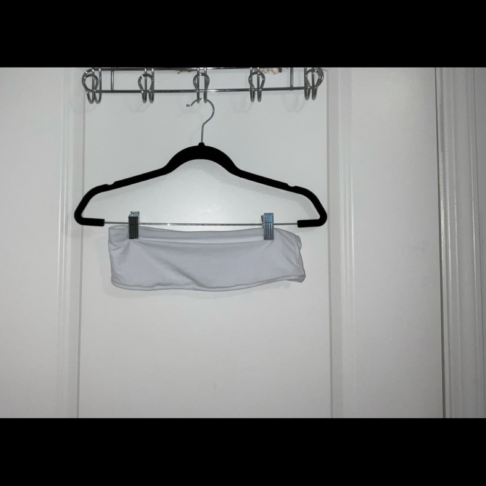 White Bandeau Bathing Suit Top